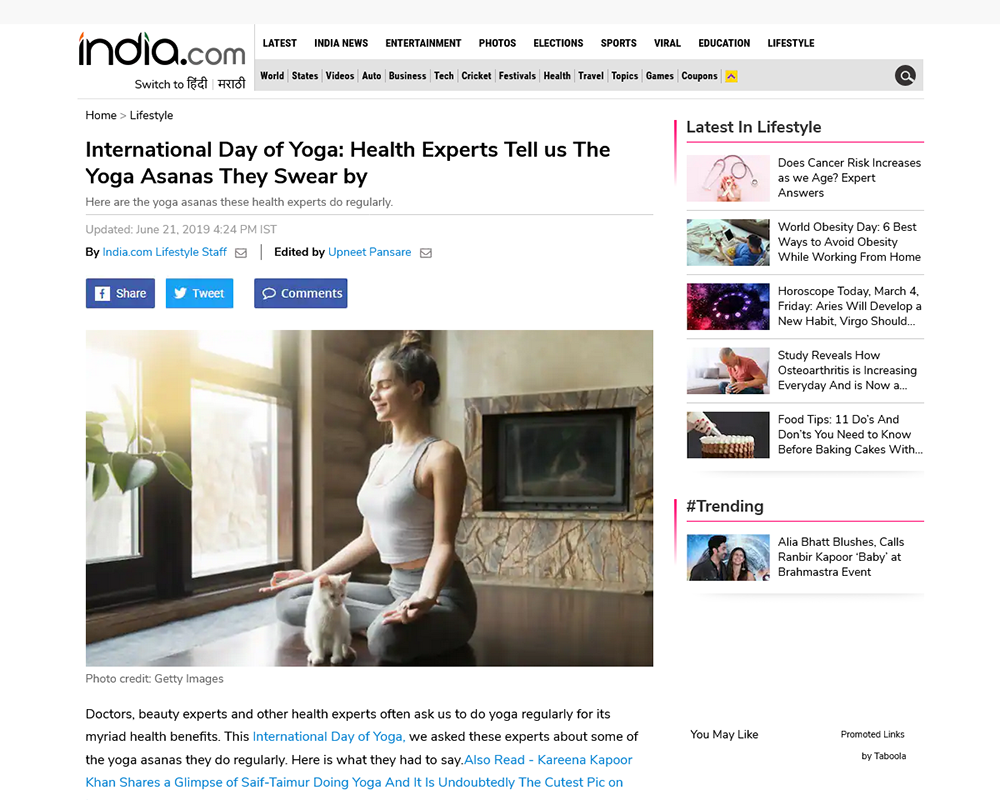 International Day of Yoga Health Experts Tell us The Yoga Asanas They Swear by - Dr Rita Bakshi