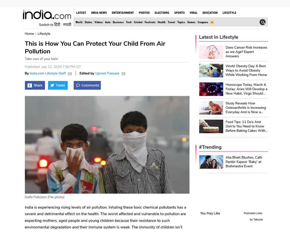 This is How You Can Protect Your Child From Air Pollution - Dr Rita Bakshi