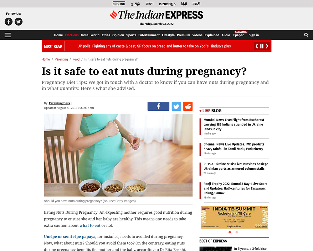 Is it safe to eat nuts during pregnancy