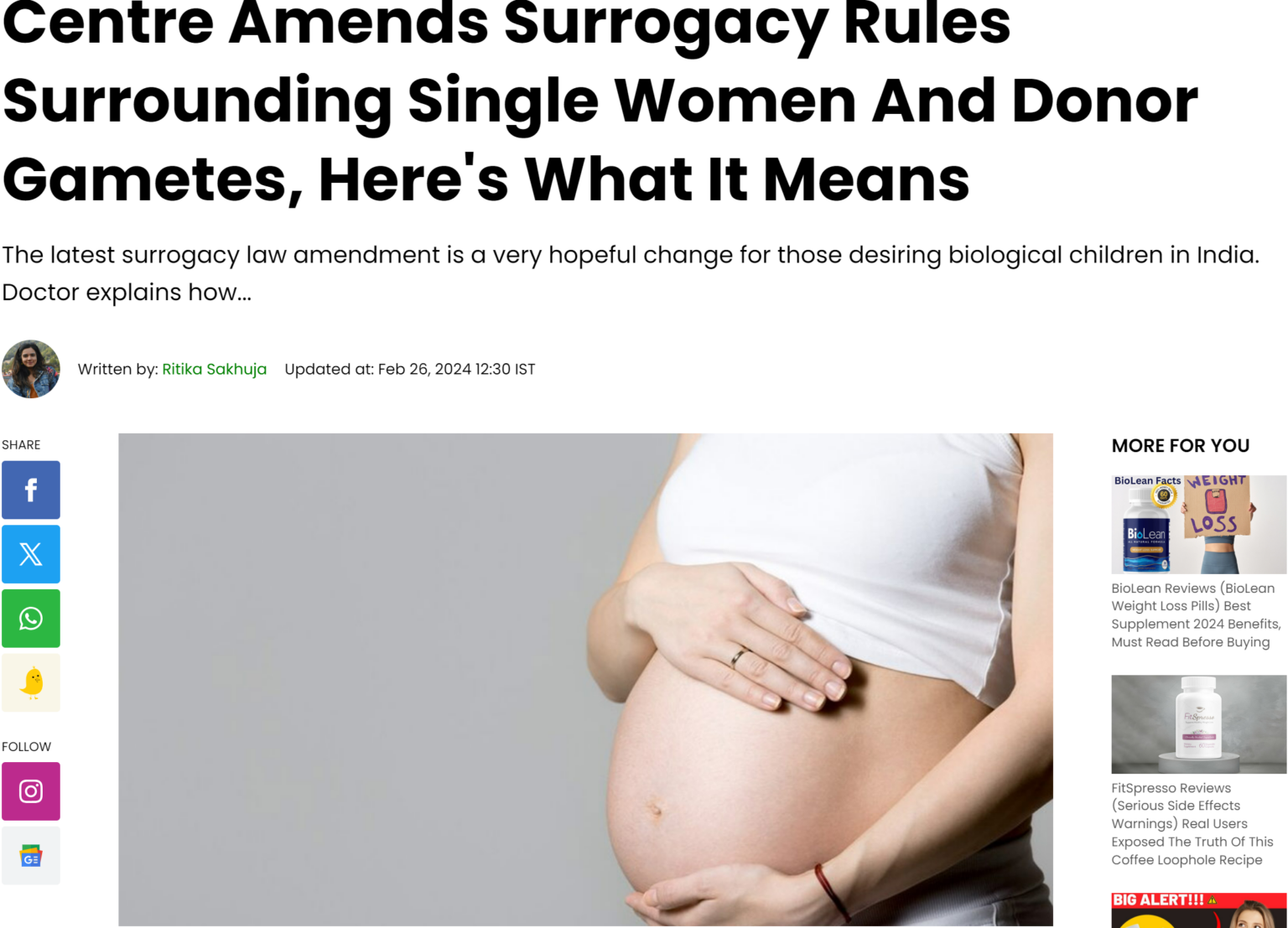 Centre Amends Surrogacy Rules Surrounding Single Women And Donor Gametes, Here's What It Means