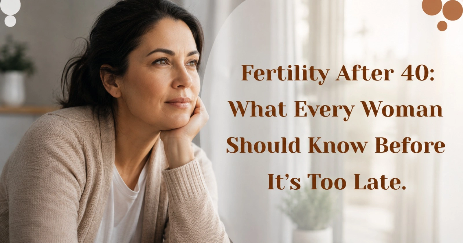 Woman learning about fertility after 40 and IVF treatment options