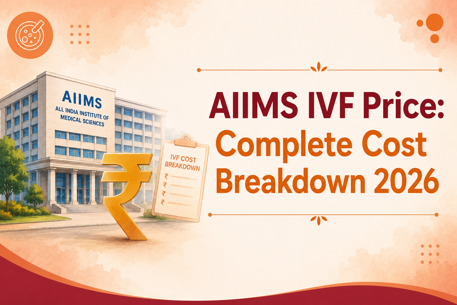 AIIMS IVF price complete cost breakdown 2026 official package rates Risaa IVF Delhi