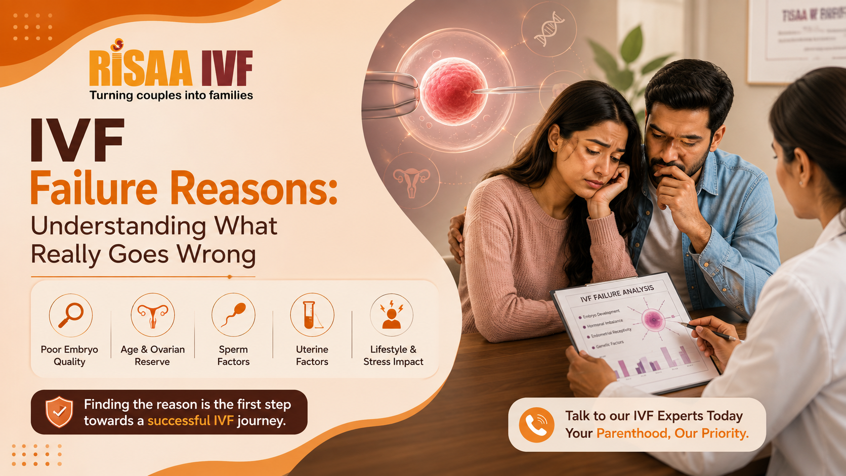 Doctor explaining IVF failure reasons