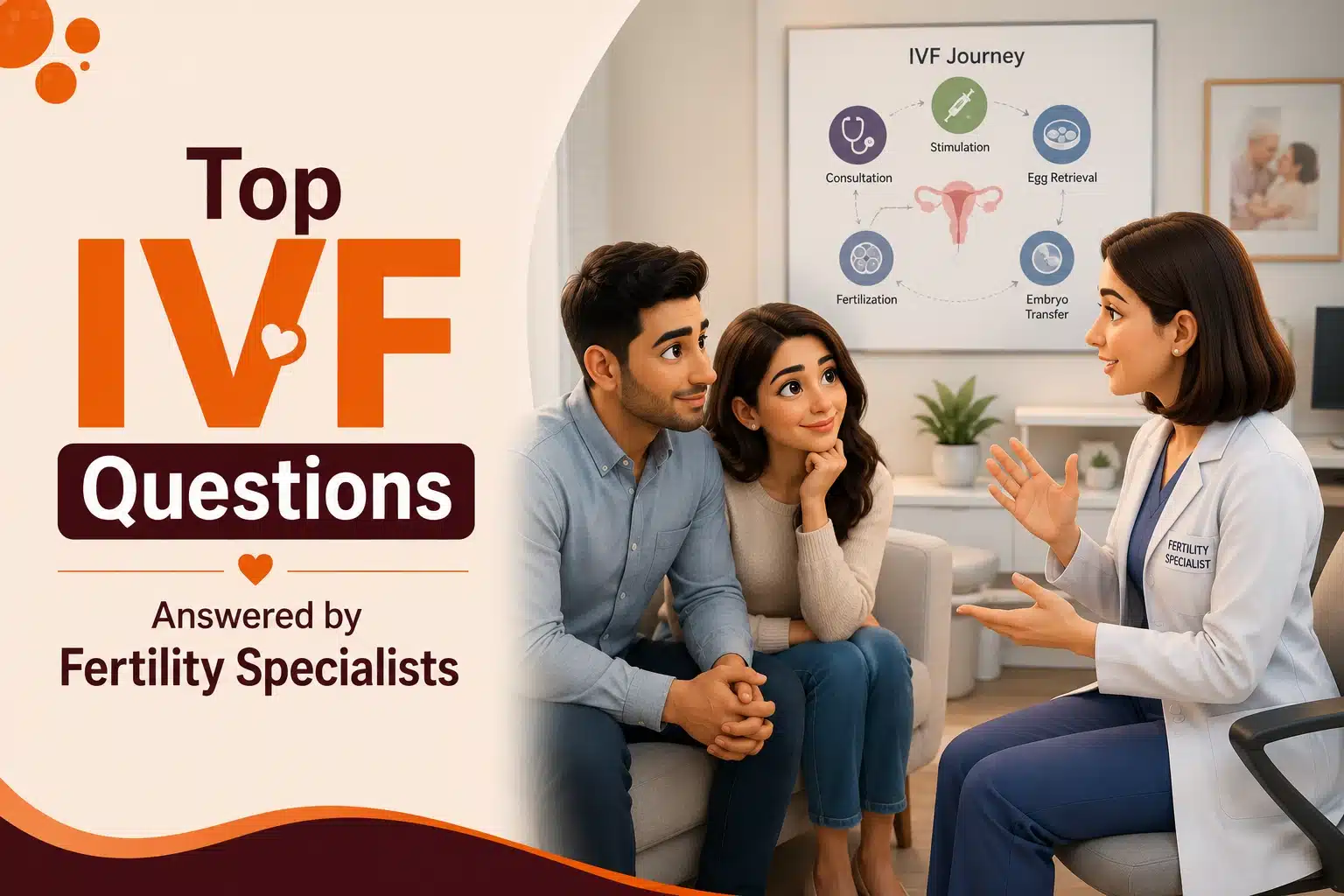 Top IVF questions answered by fertility specialists covering pain success rates cost and cycle length