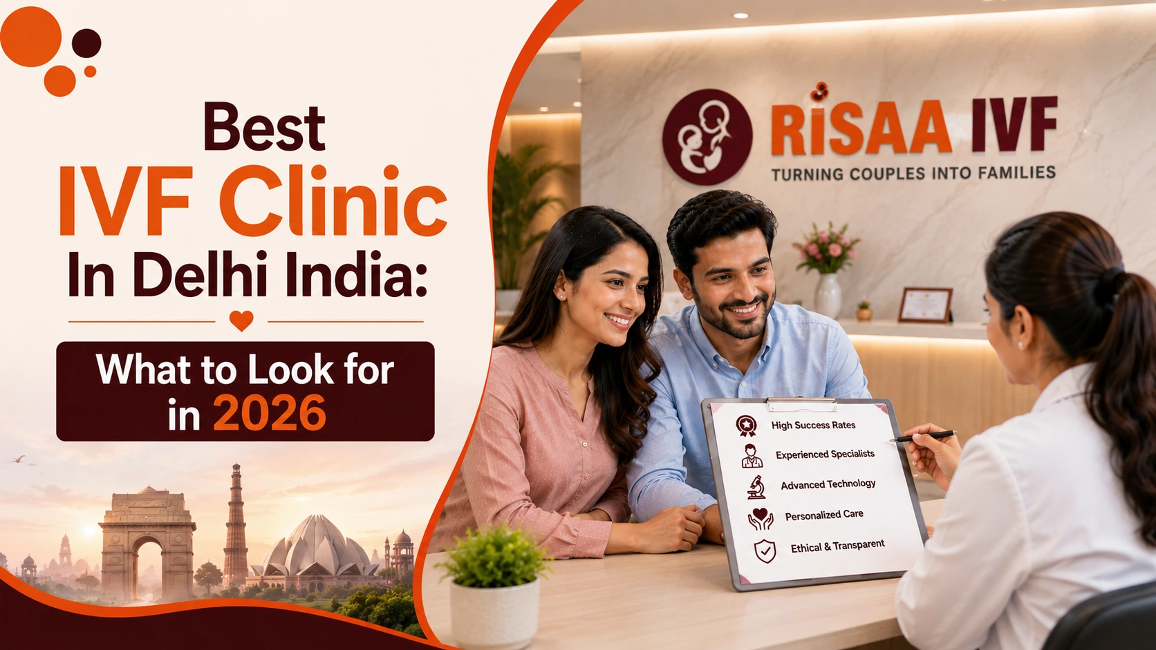 best IVF clinic in Delhi India what to look for 2026 complete guide Risaa IVF